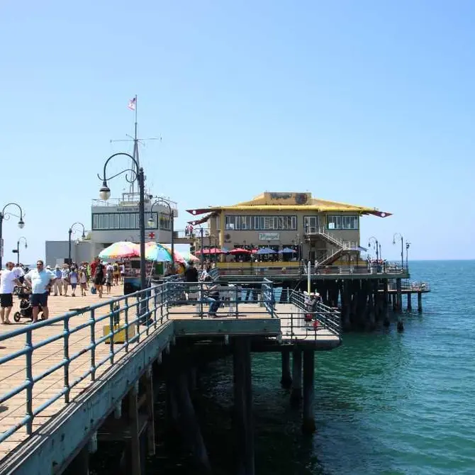Pier van Santa Monica in Los Angeles Californie, Amerika