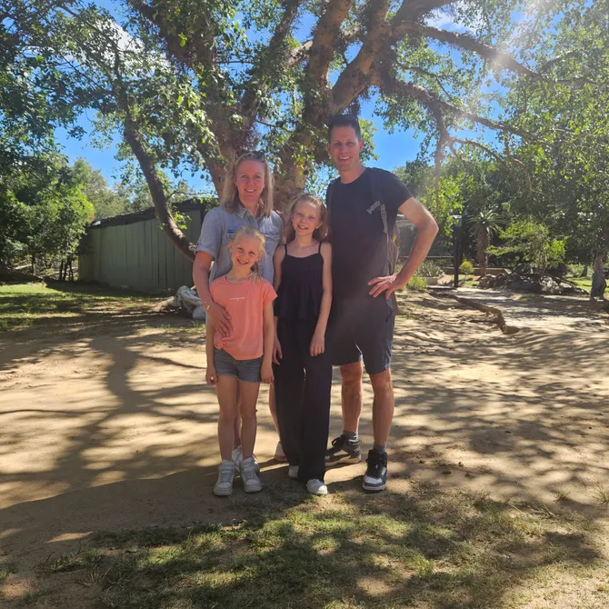 Familiefoto bij Moholoholo in Hoedspruit