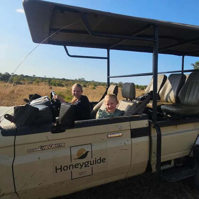 Op jeepsafari in Manyeleti, Zuid-Afrika