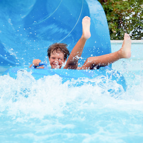 Pret in het waterpark