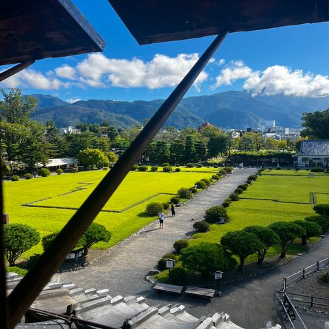 Uitzicht vanuit Matsumoto Castle