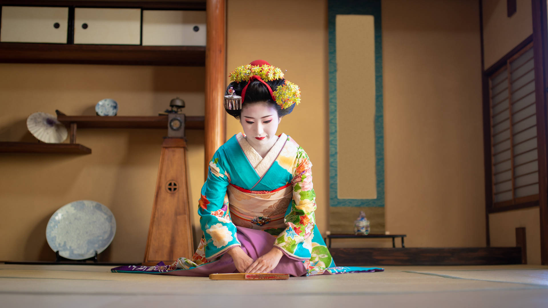 Maiko (leerling-geisha) in Kyoto