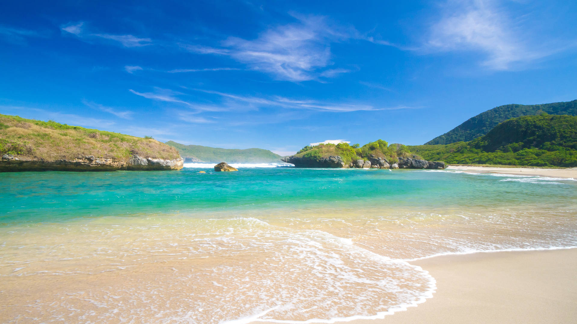 Strand bij West-Bali National Park