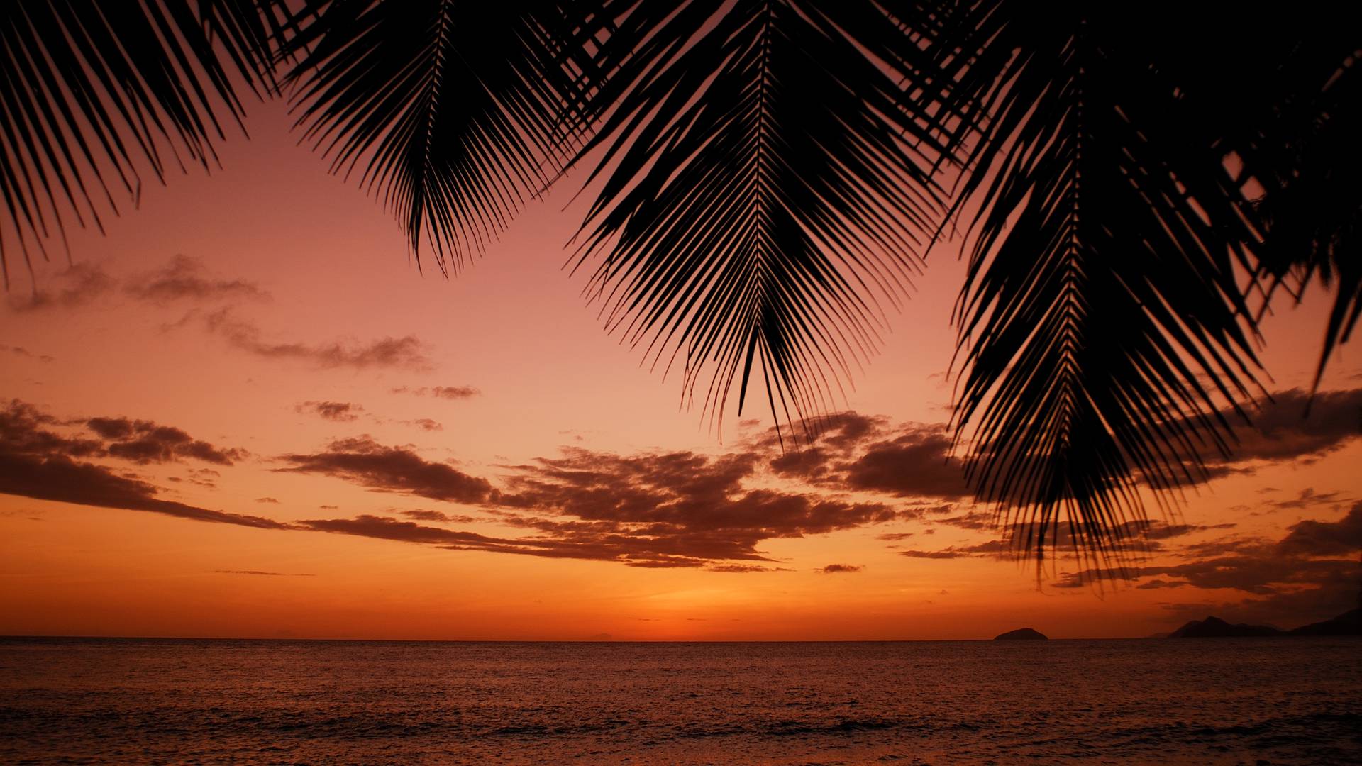 Zonsondergang Mahe, Seychellen
