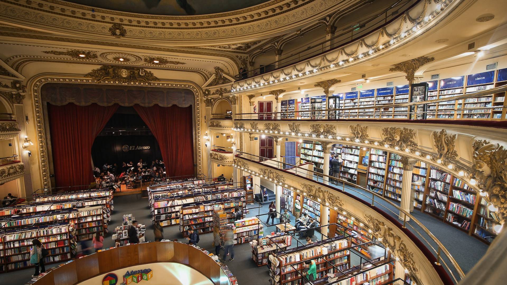 Boekwinkel Ateneo in Buenos Aires