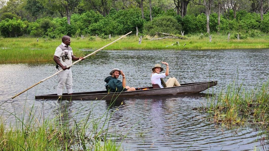 Varen in de Okavango Delta, Botswana