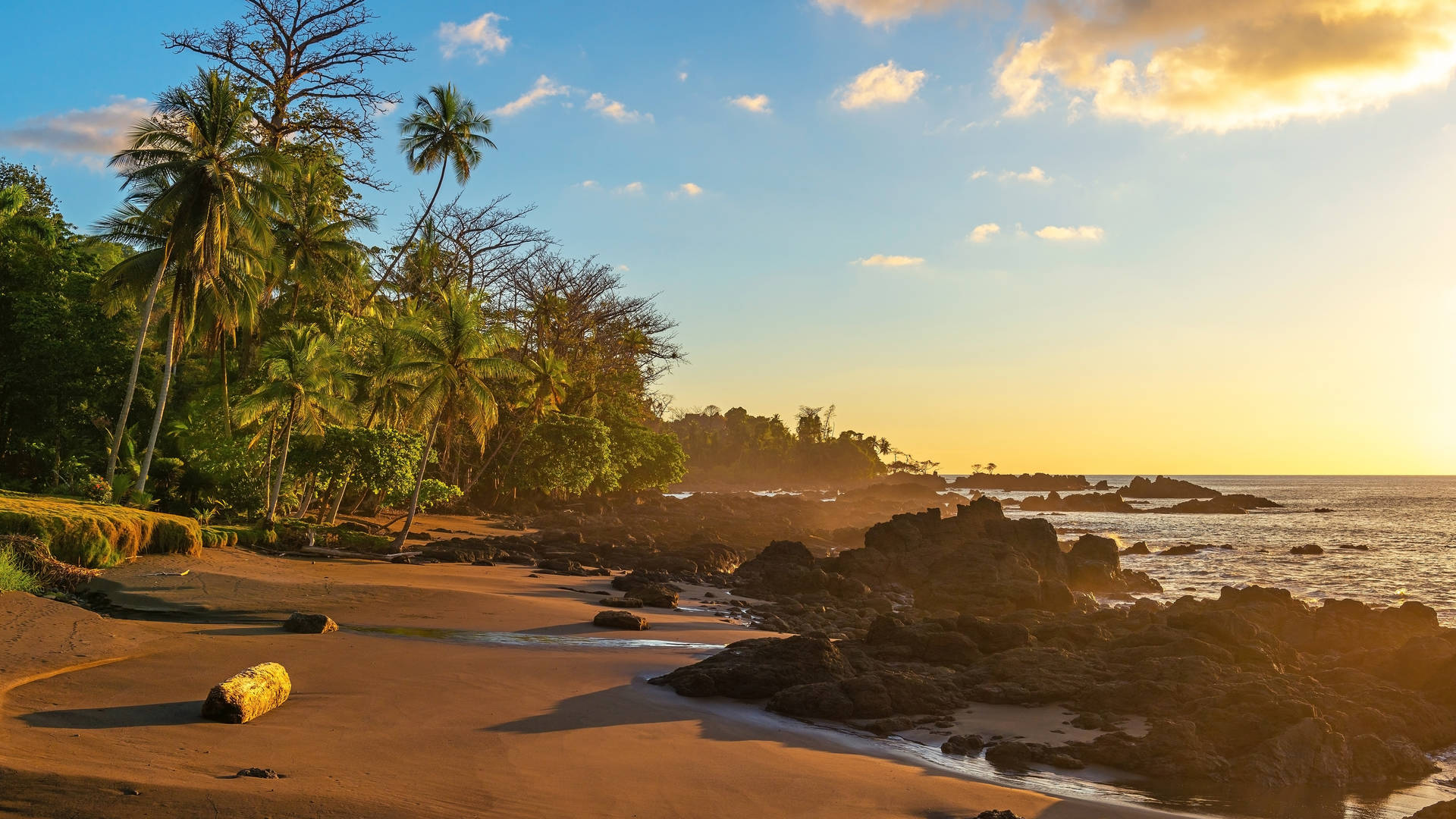 Zonsondergang in Corcovado National Park