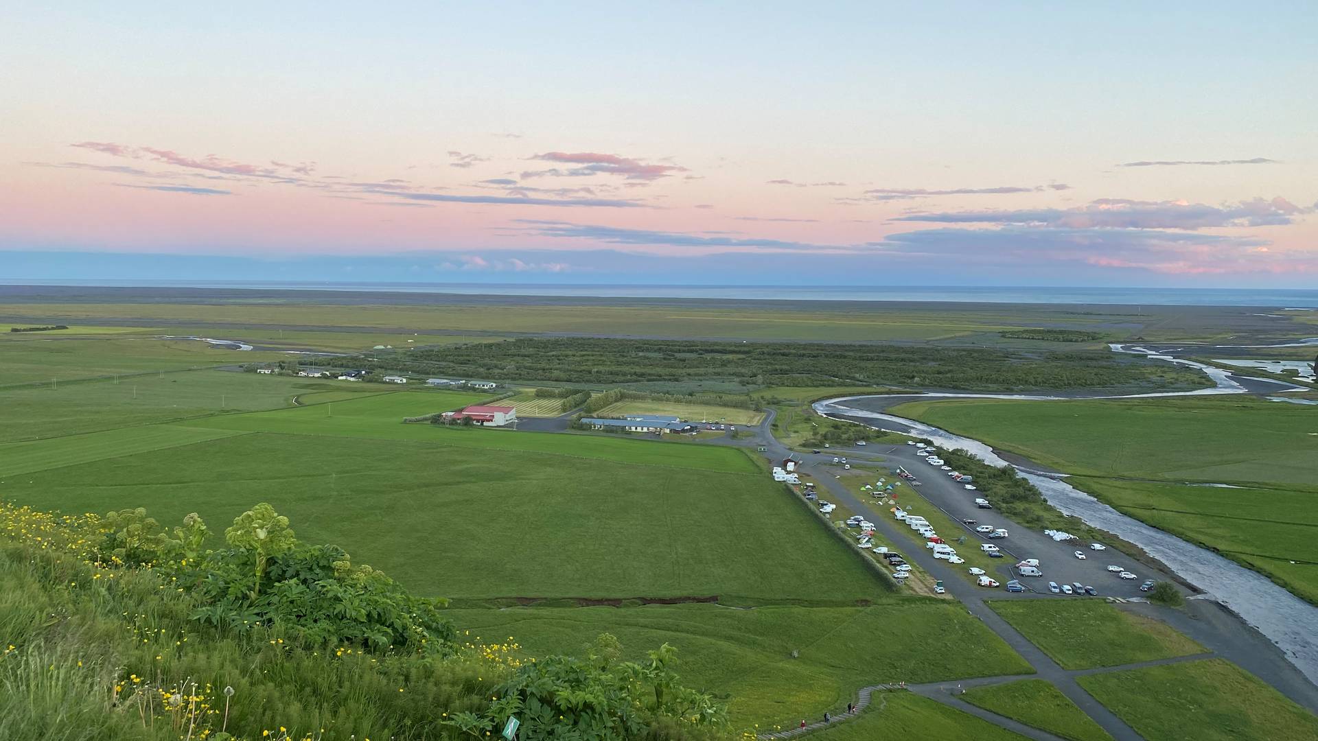 Uitzicht bovenaan de trap, IJsland