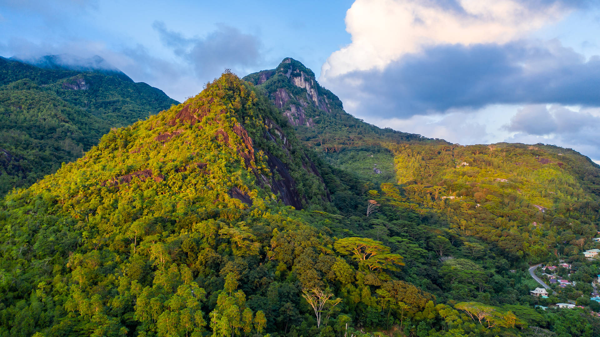 Binnenland van het eiland Mahe, Seychellen