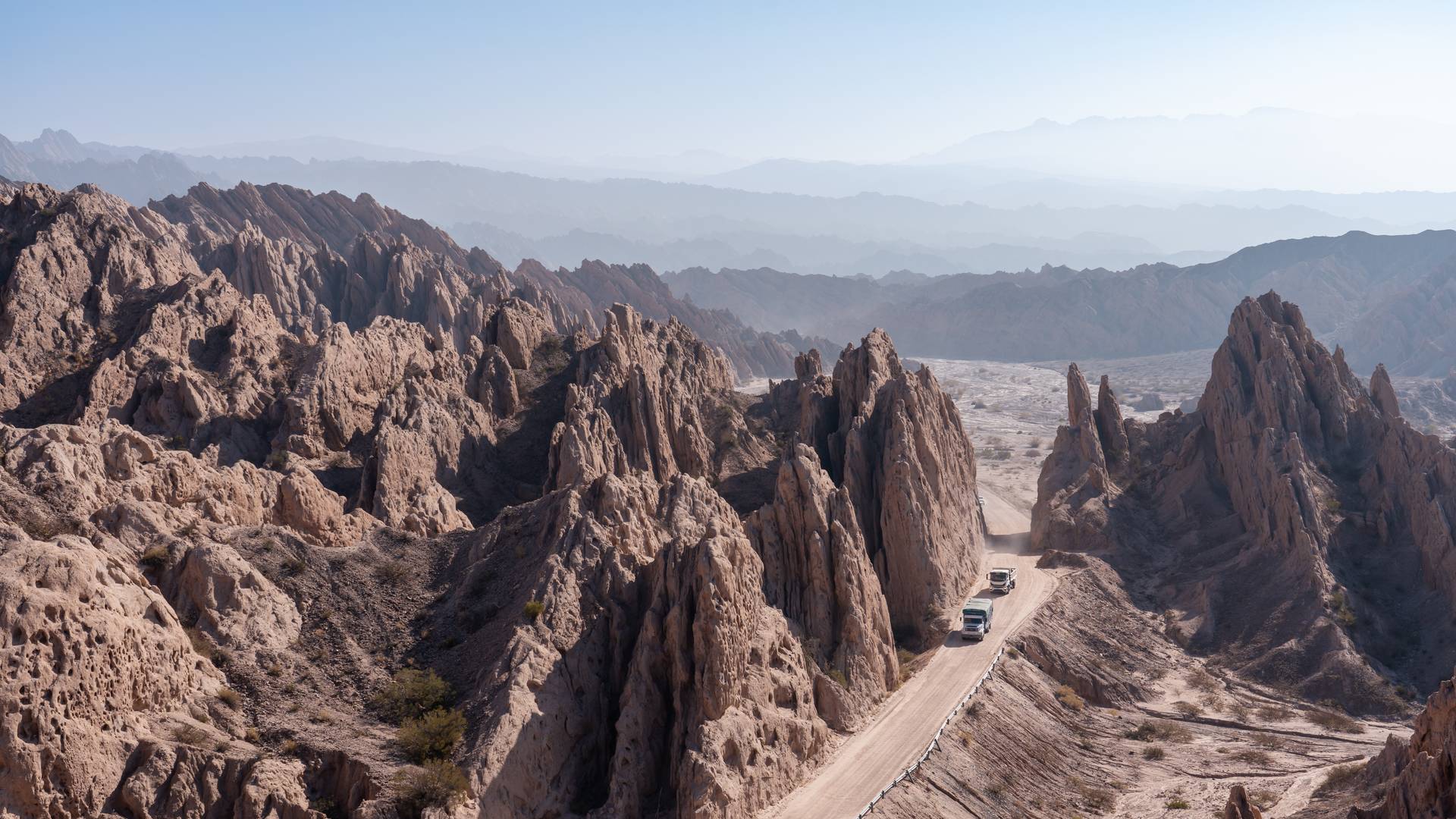 Roadtrip route door Quebrada de las Flechas