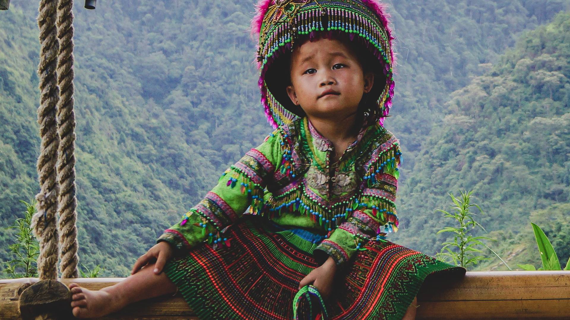 Traditionele klederdracht in Sapa