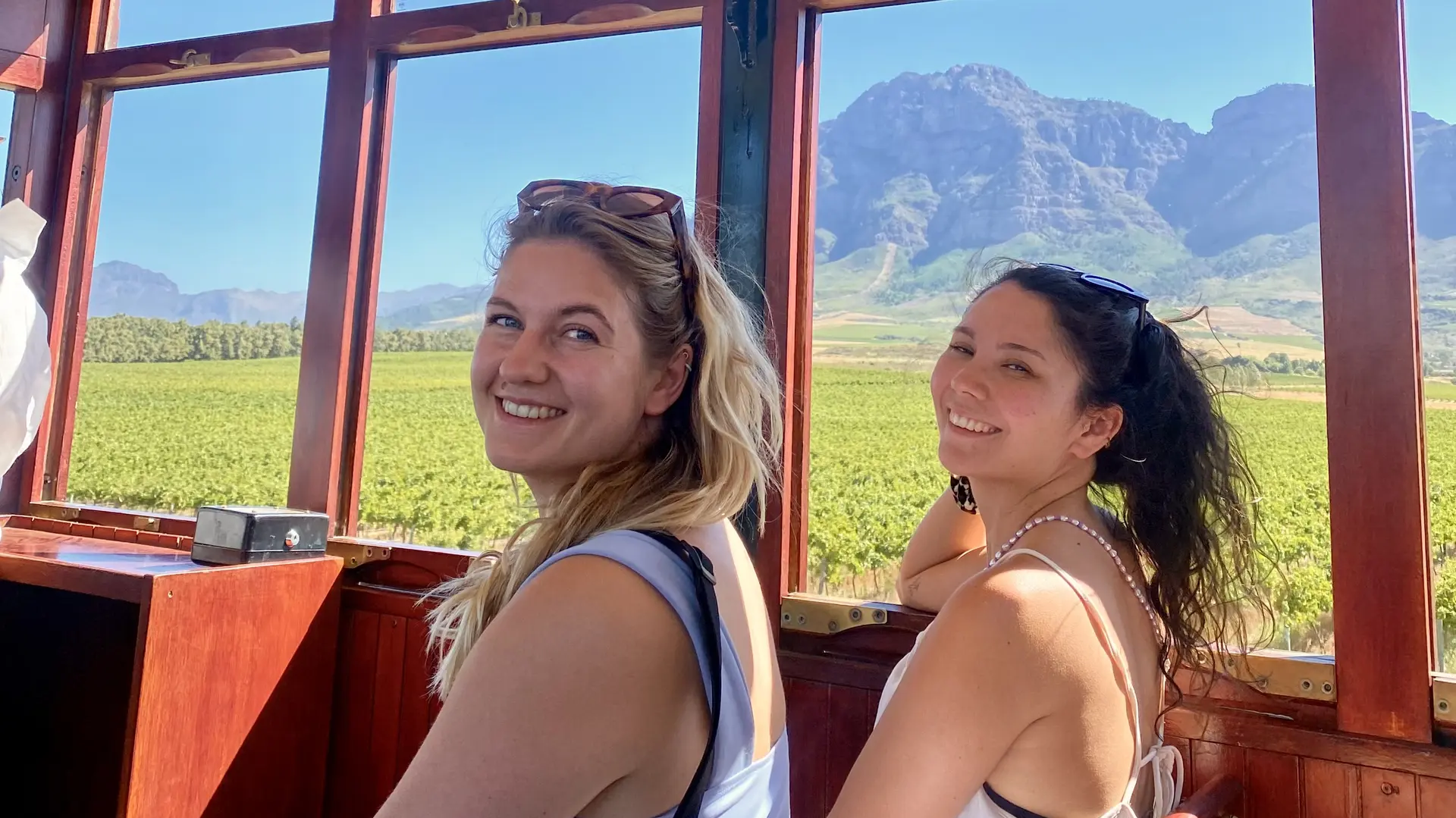 In Franschhoek wijntram