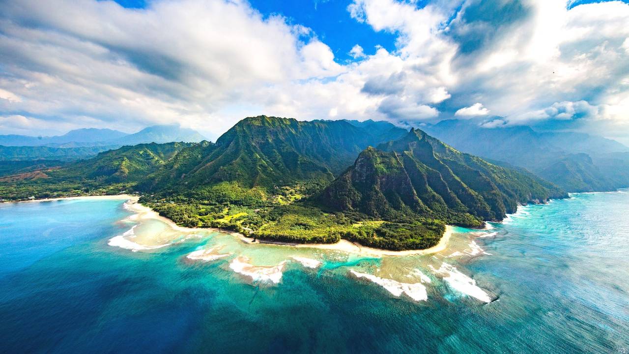 Kust van Na'Pali op Hawaii