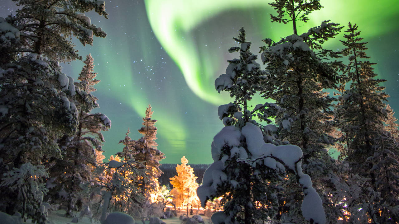 Noorderlicht in Fins Lapland