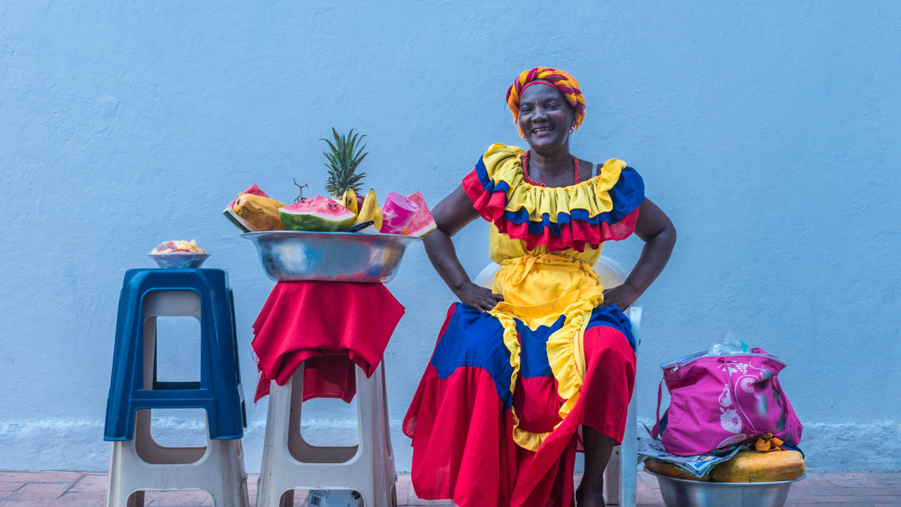 Straatverkoopster in Cartagena