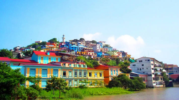 Gezellige wijk Las Peñas in Guayaquil