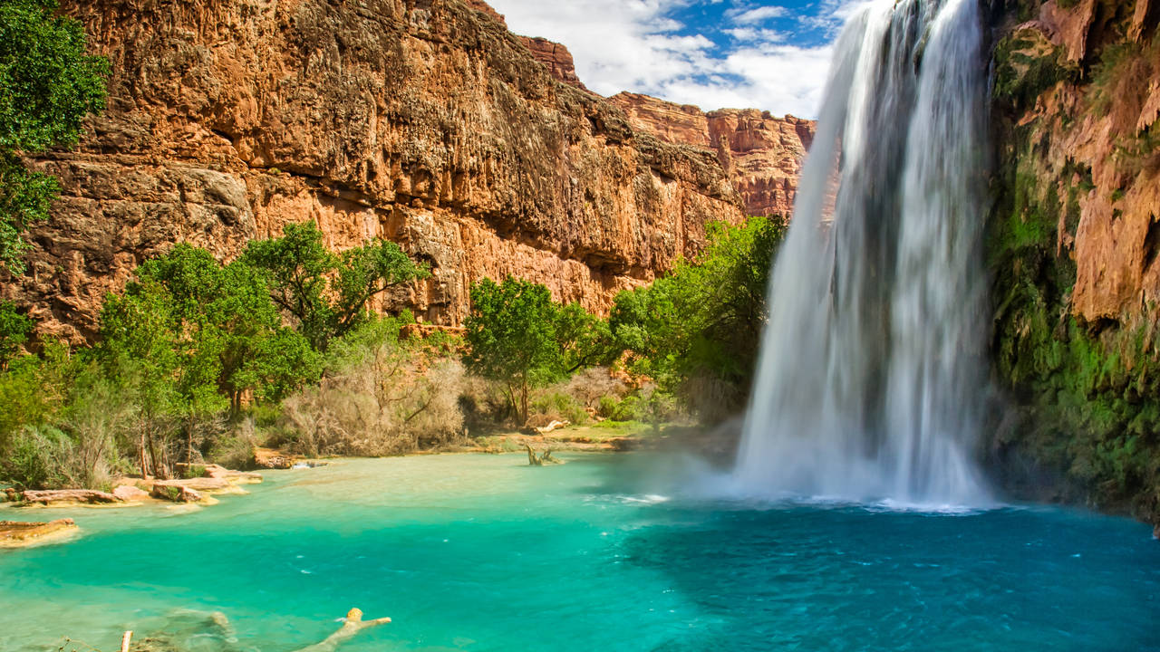 Havasu Falls bij Grand Canyon National Park