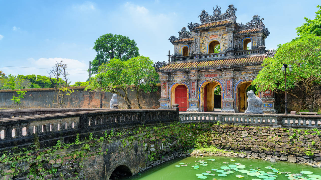 Hien Nhon ingang van de citadel in Hue