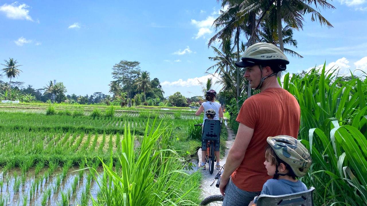 Fietsen in de omgeving van Ubud