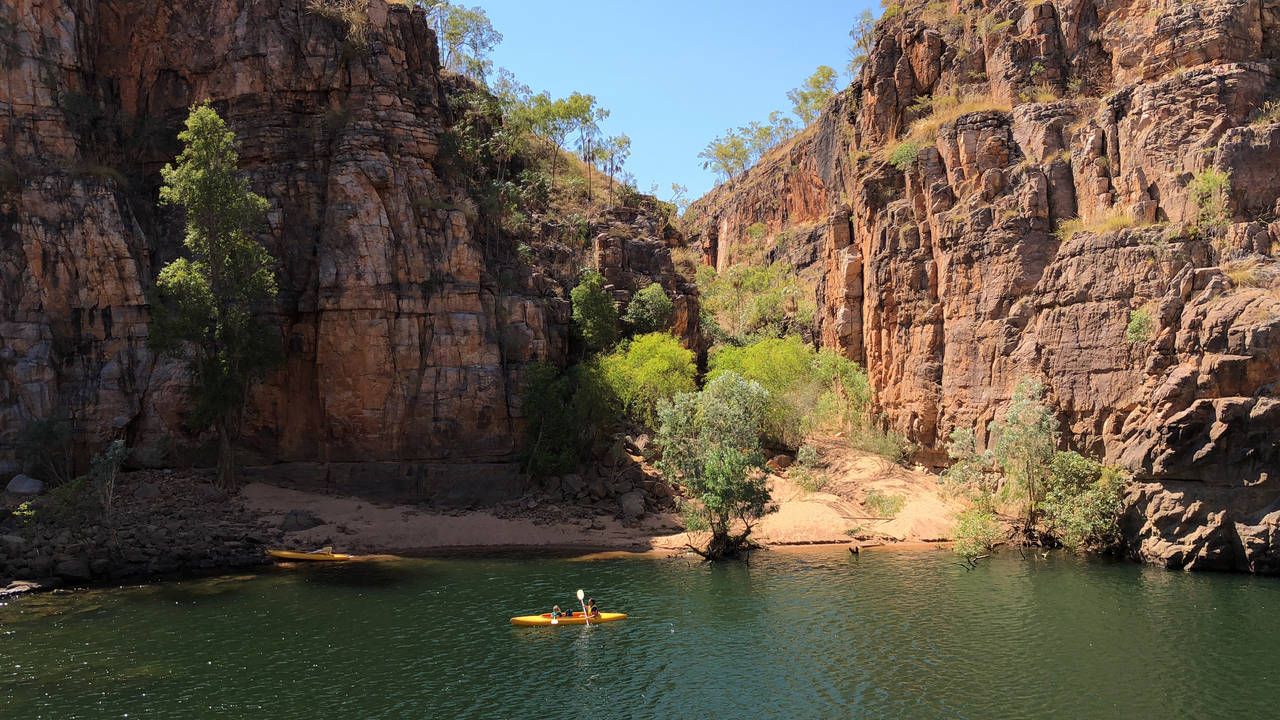 Kanoën in Katherine Gorge
