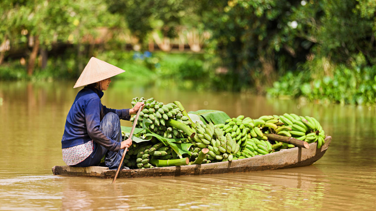 Local bij de Mekong Delta