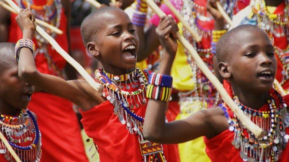 Masai kinderen in Kenia