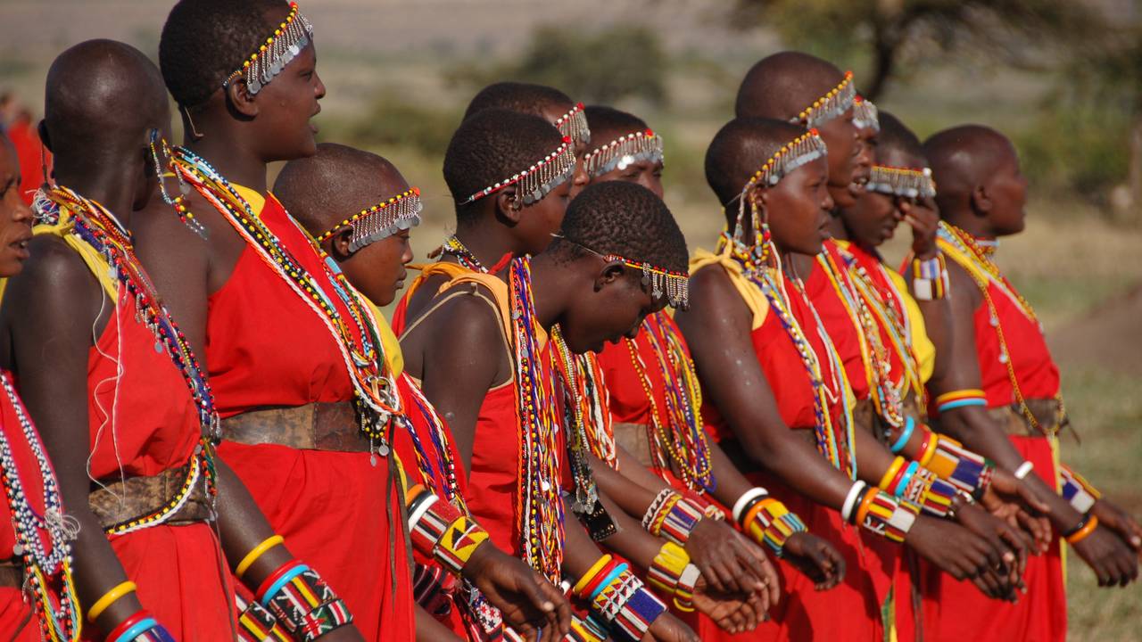 Lokale stam Masai Mara in Kenia