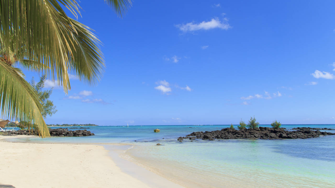 Prachtig strand op Mauritius