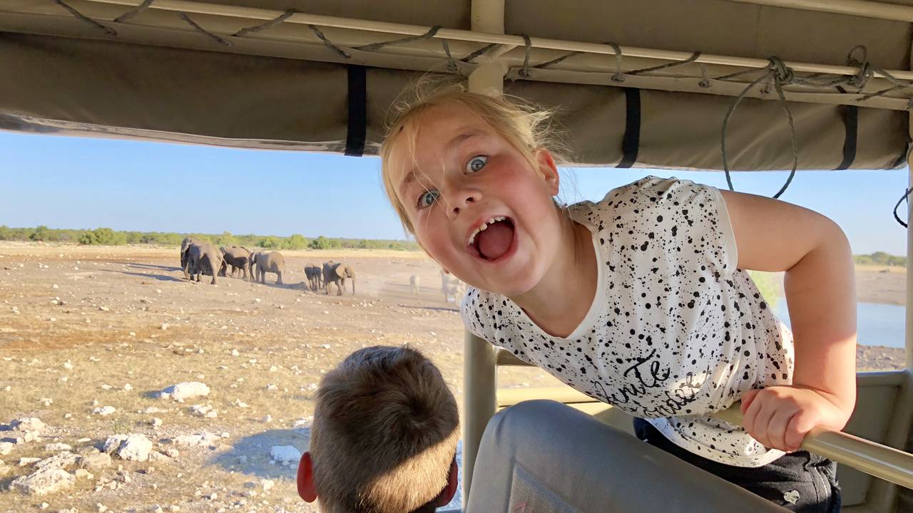 Op safari in Etosha NP, Namibië