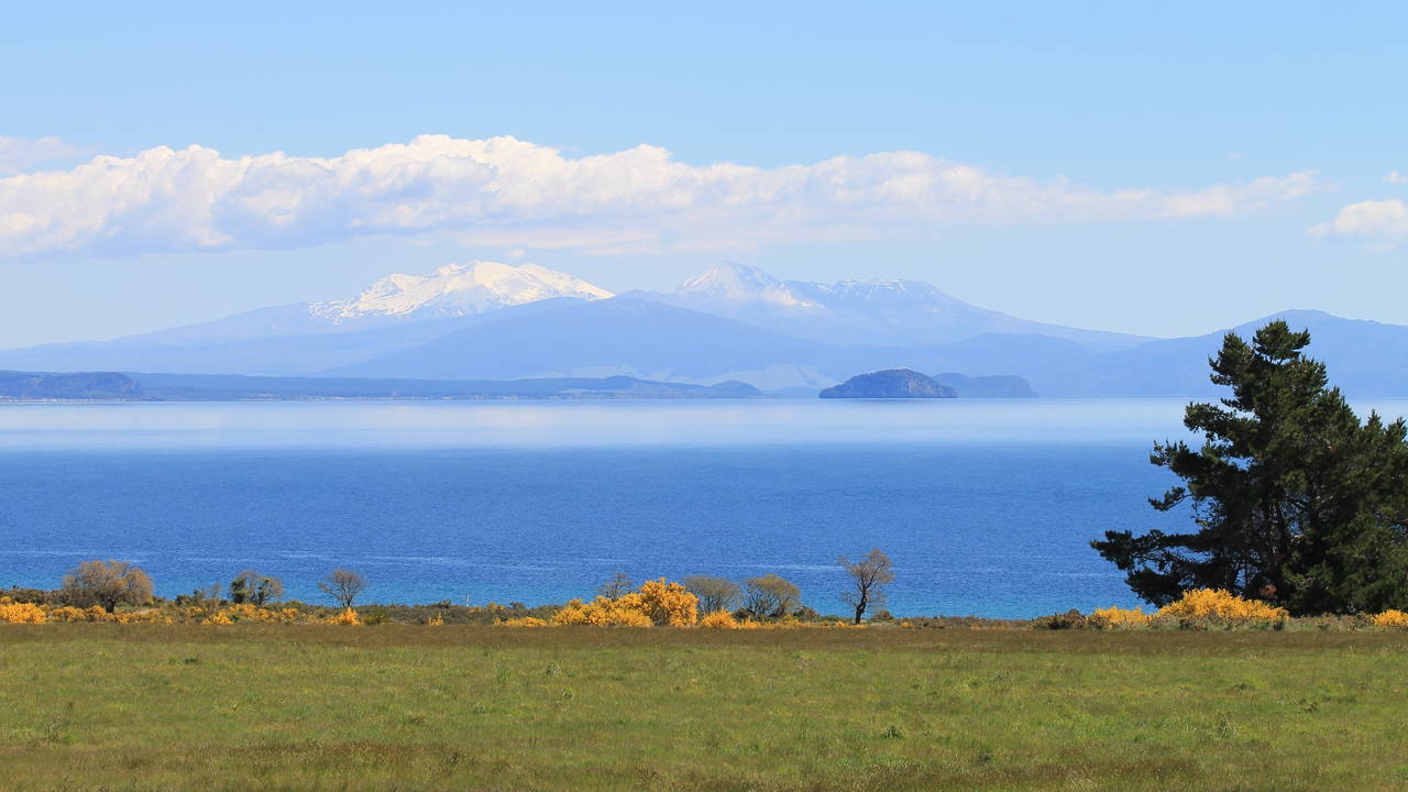 Uitzicht op Lake Taupo