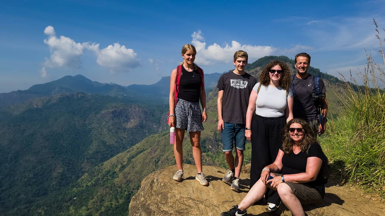 Gezin van reisspecialist Bianca in Sri Lanka