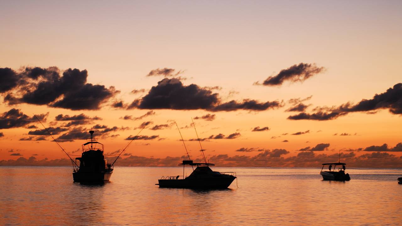 Zonsondergang Seychellen