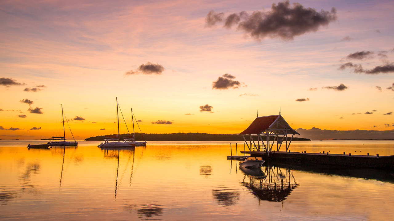 Zonsopgang op Mauritius