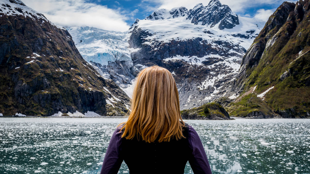 Uitzicht op Kenai fjord in Alaska