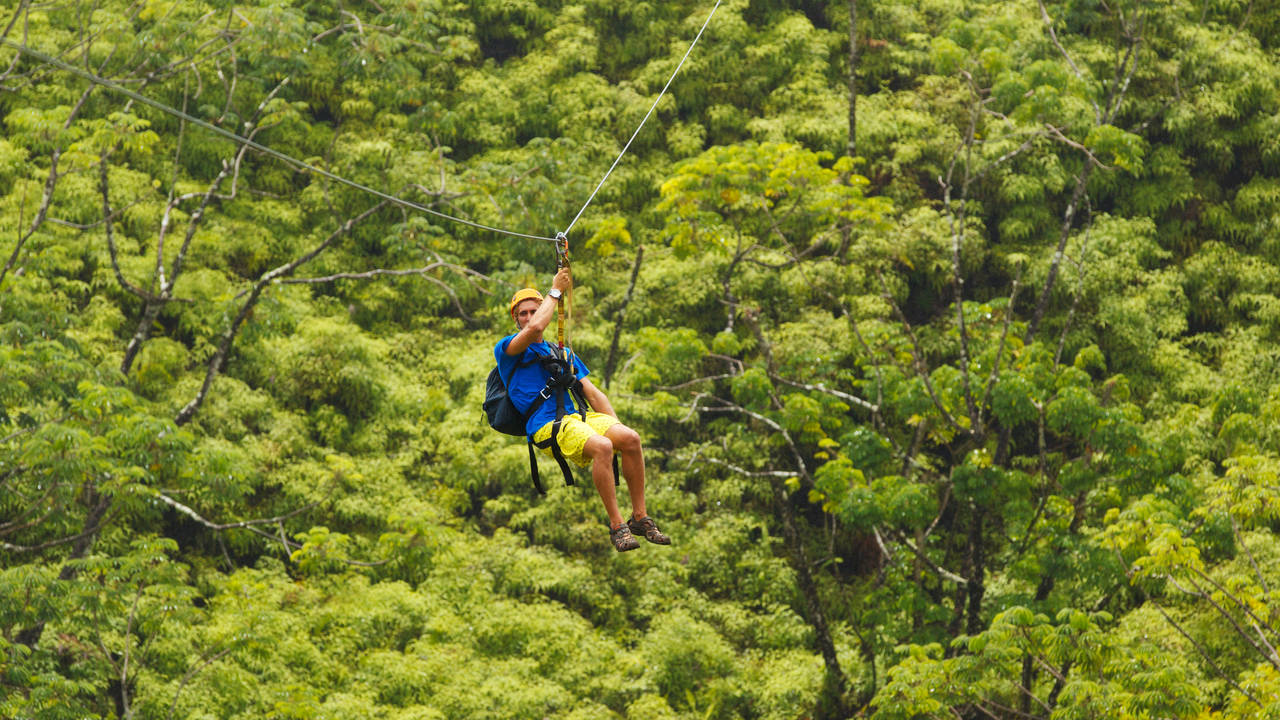 Ziplinen op Oahu, Hawaii