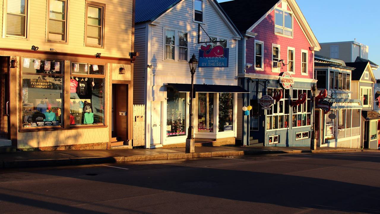 Winkelstraat in Bar Harbor