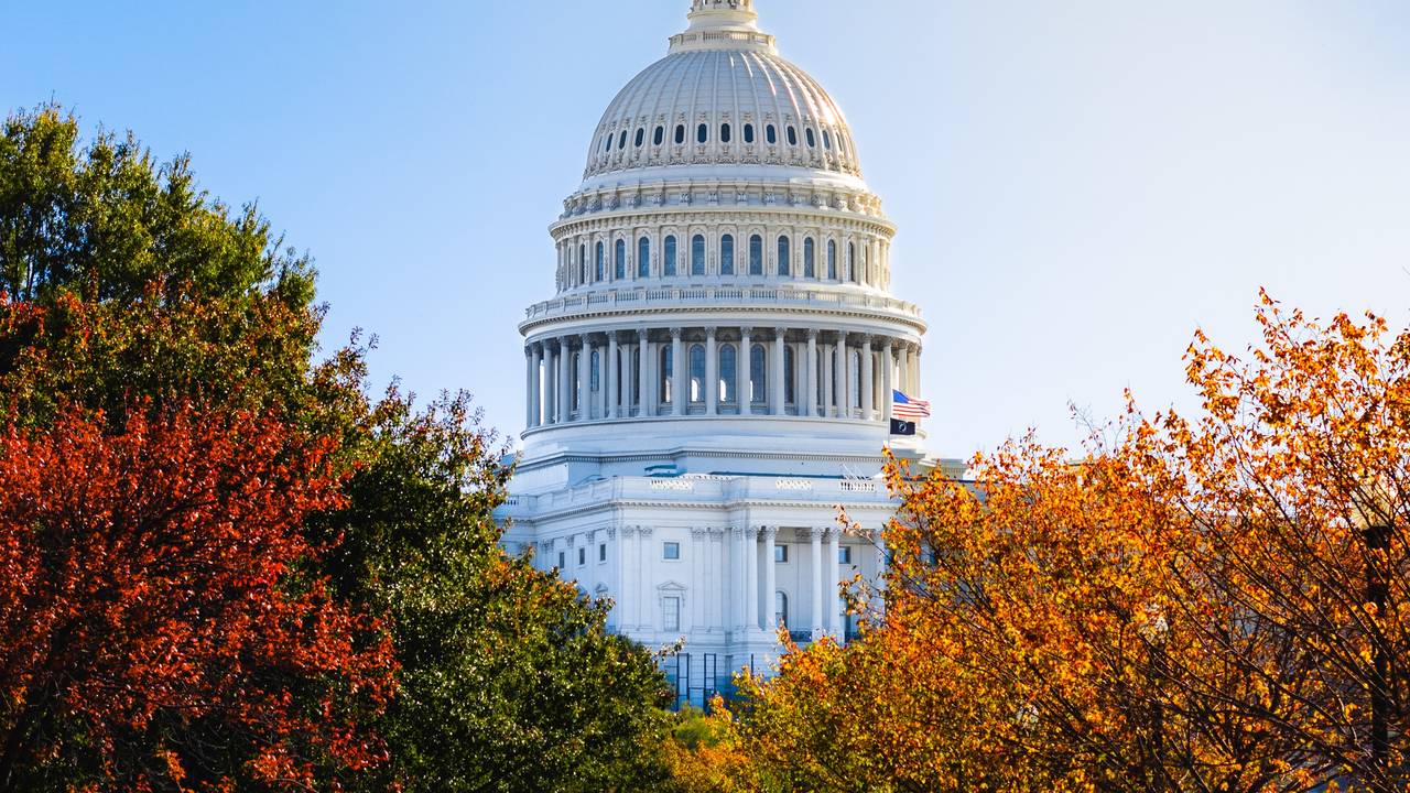 Capitool in Washington in de herfst