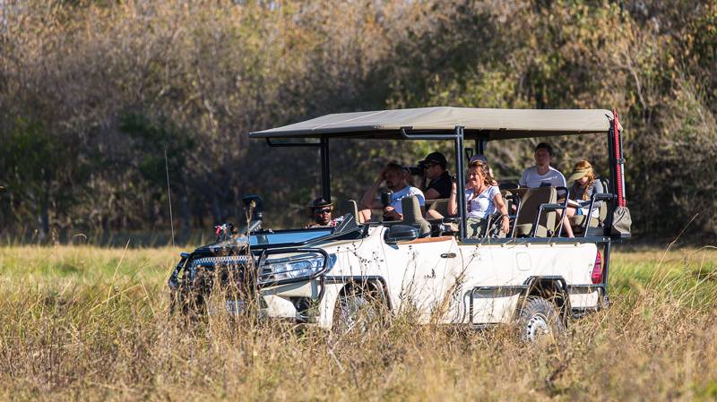 Op safari in Moremi Game Reserve