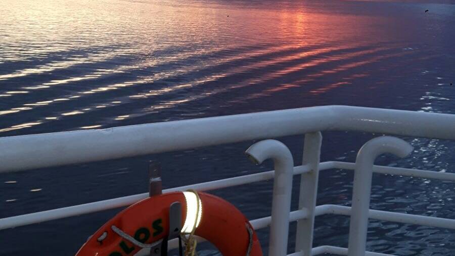 Lake Ontario met zonsondergang
