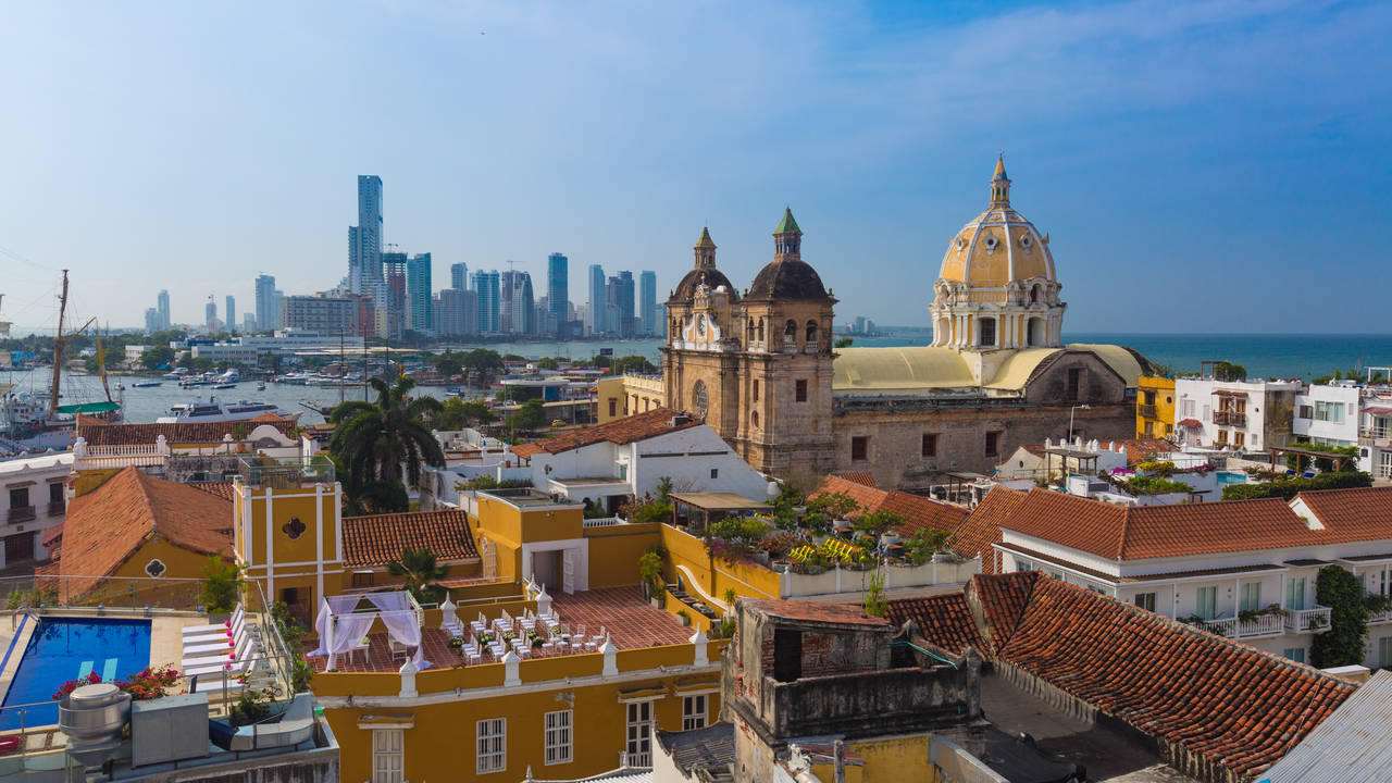 Uitzicht op Cartagena