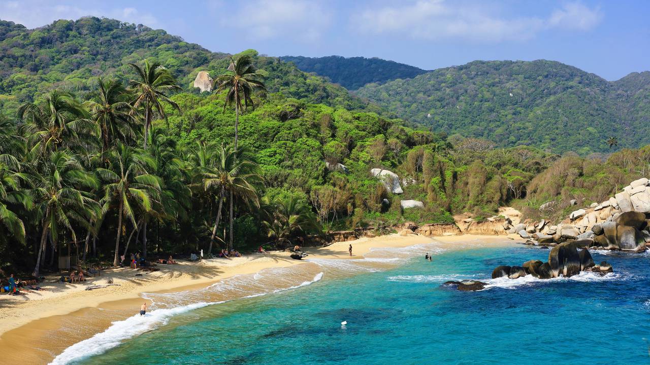 Prachtig strand in Tayrona National Park