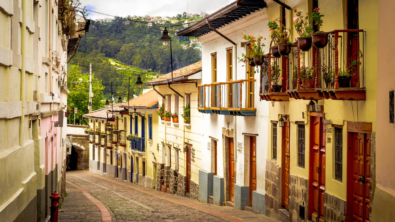 Charmant straatje in Quito