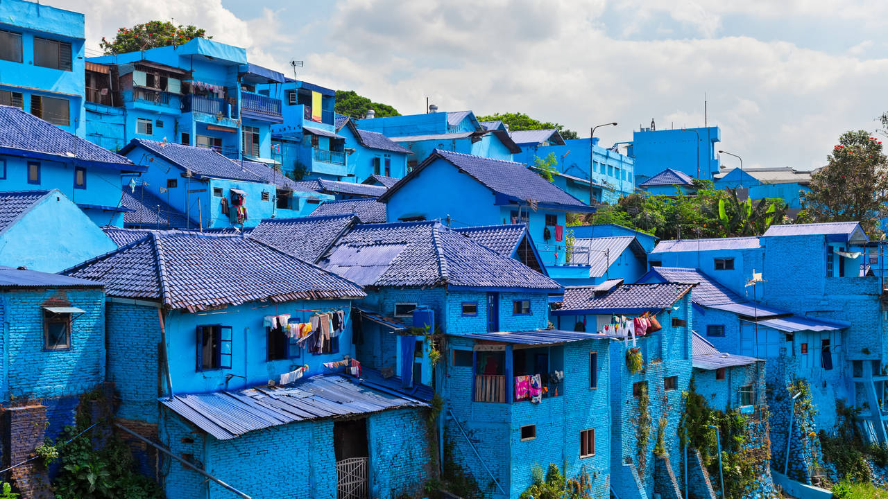 Kampung Biru Arema in Malang