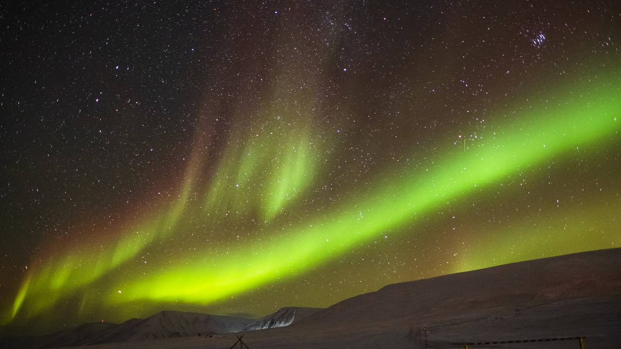 Noorderlicht op Spitsbergen