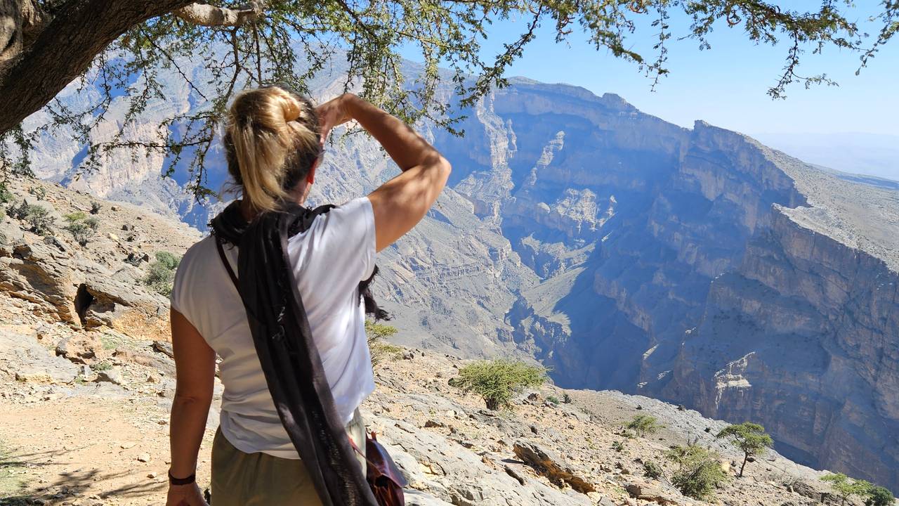 Balcony Walk in de bergen van Oman