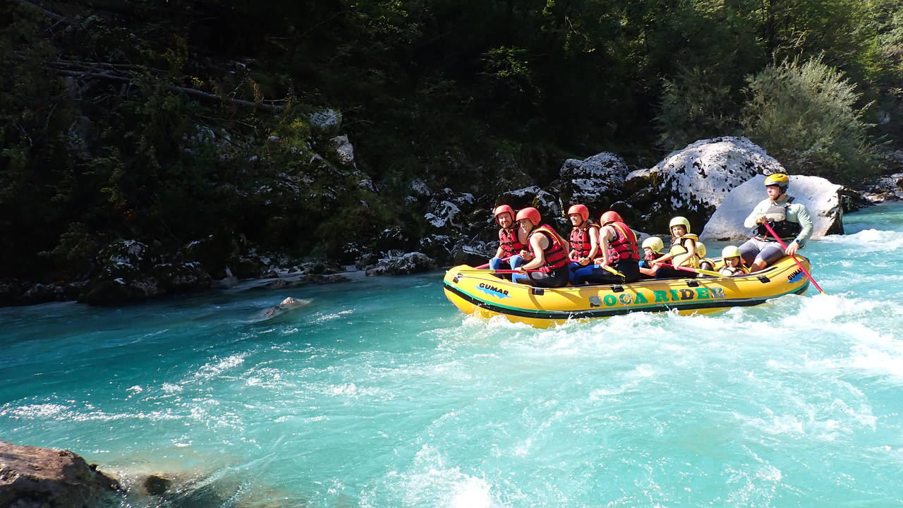 Raften met het gezin