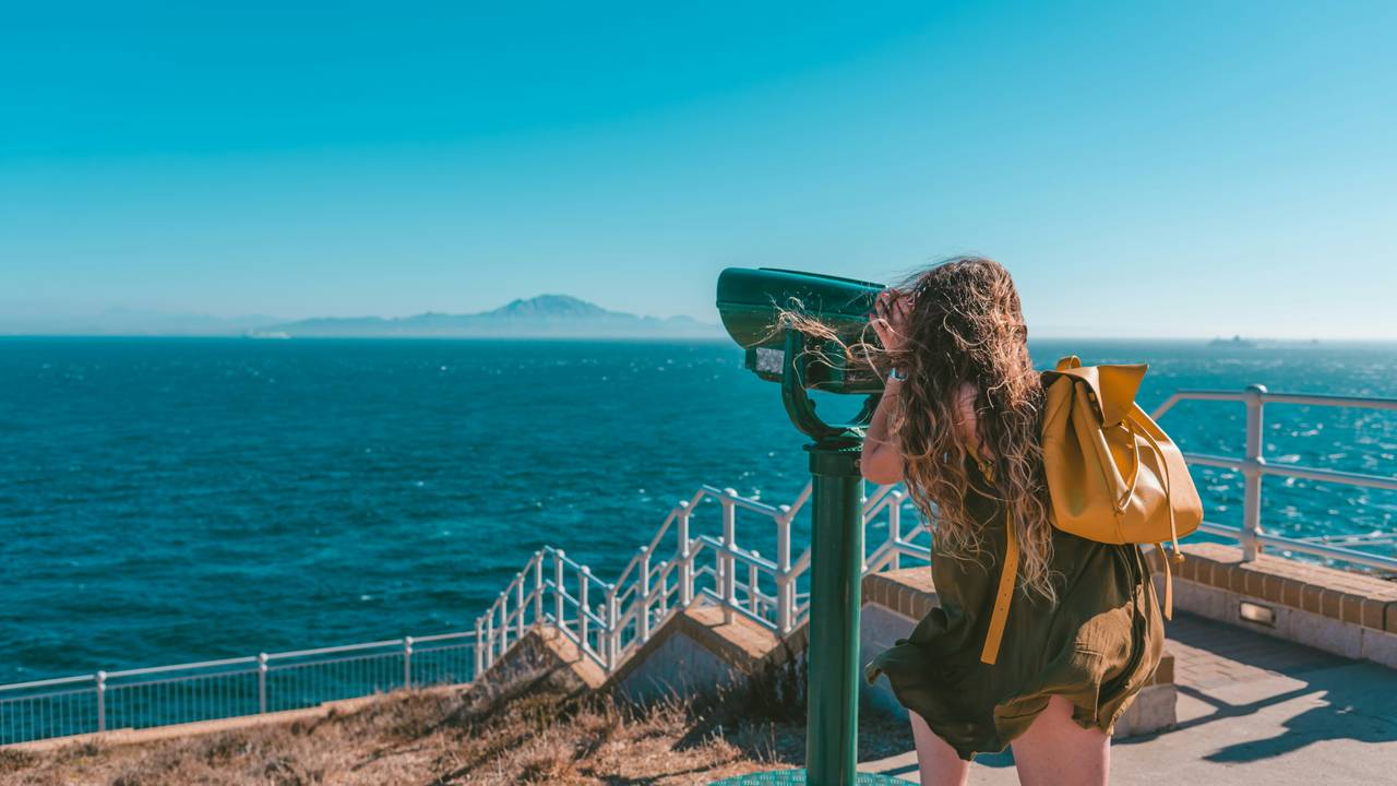 Marokko is te zien vanaf Gibraltar!