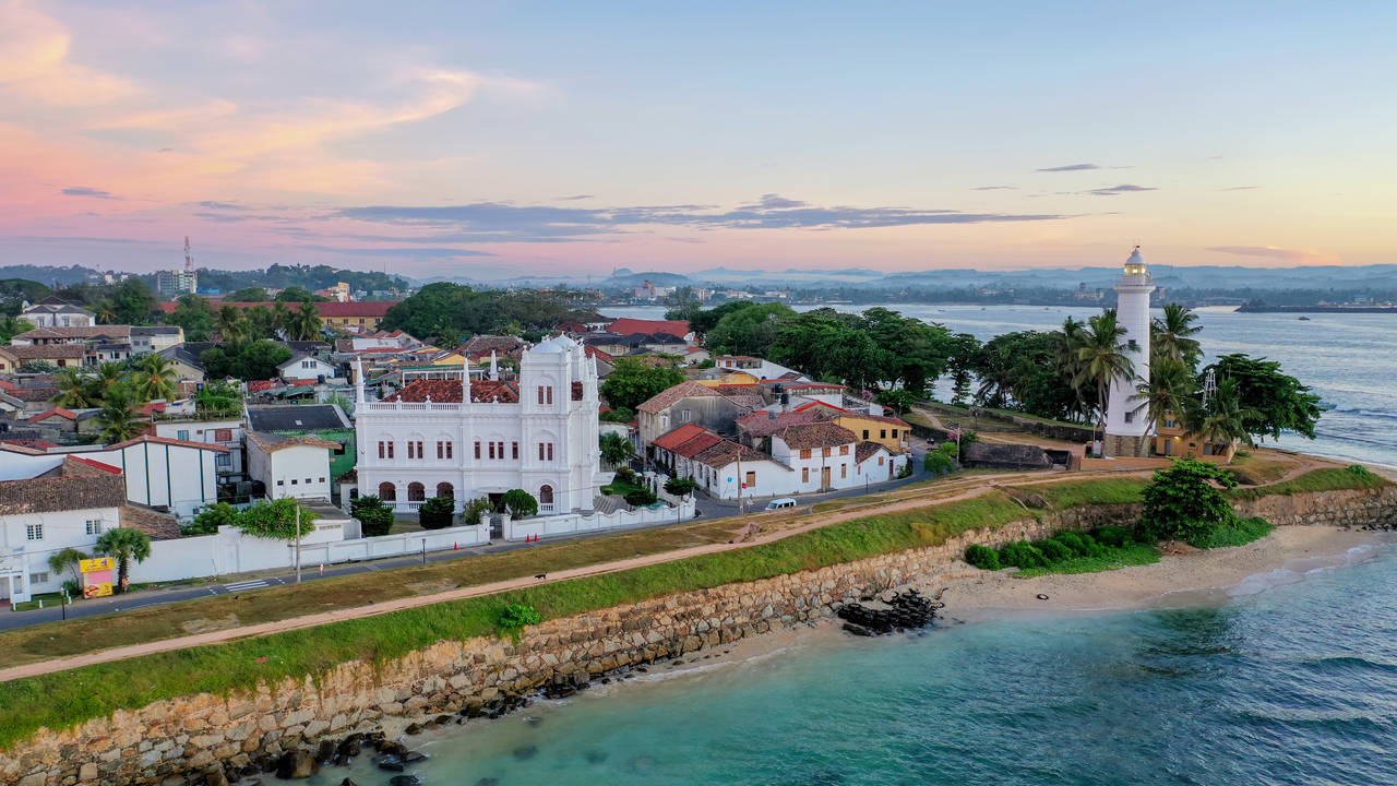 Kust bij Fort Galle in Sri Lanka