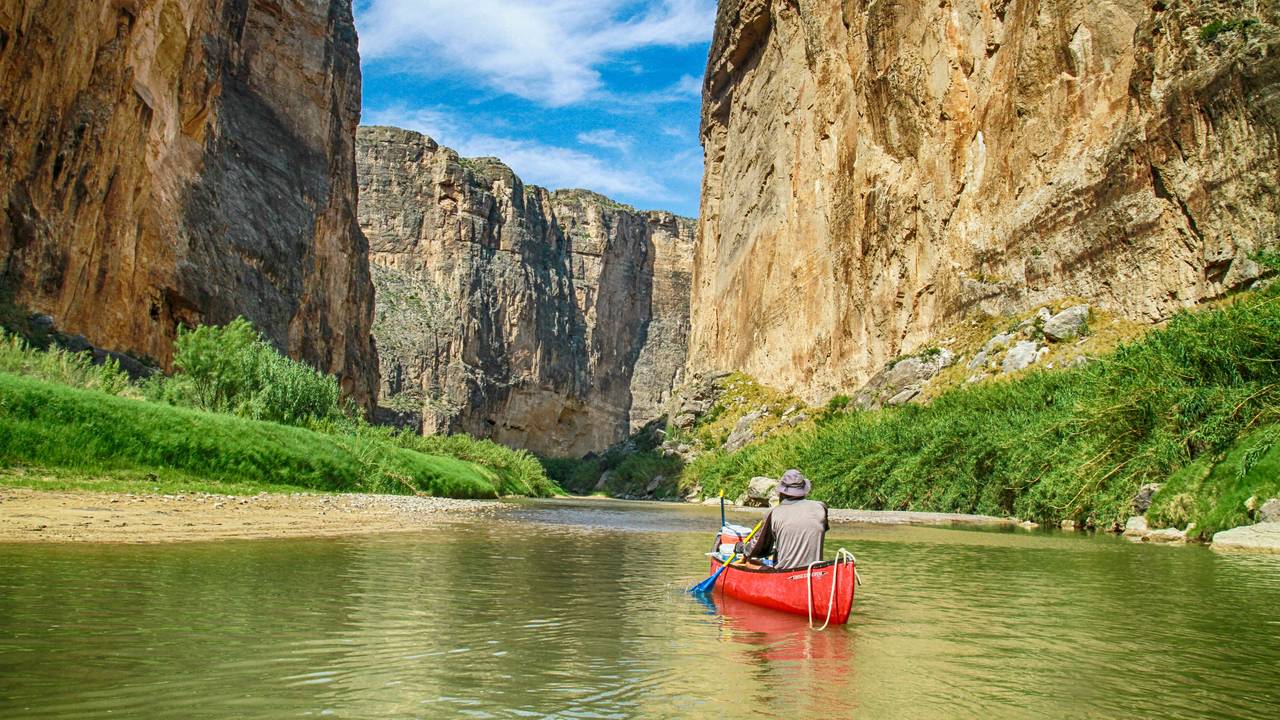 Kano varen in Big Bend, Texas
