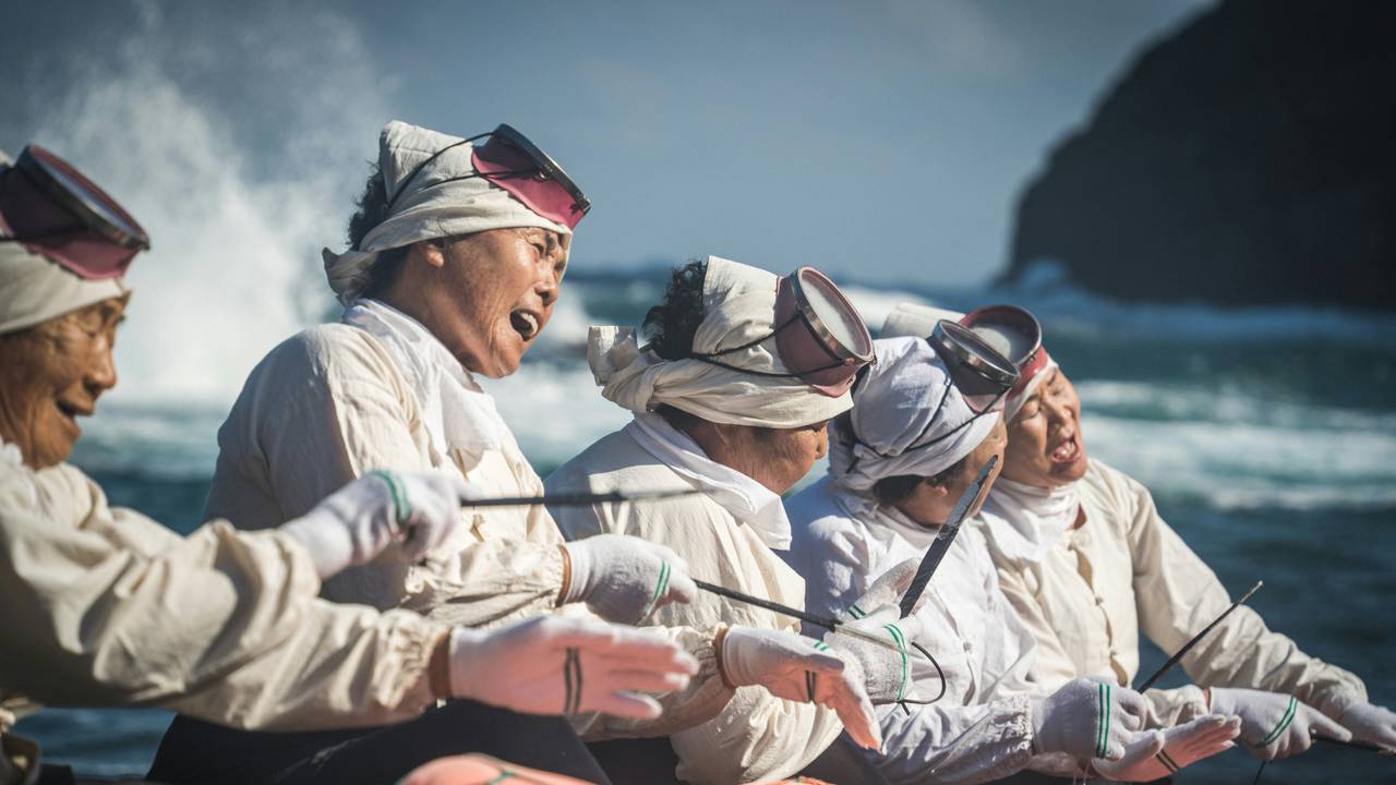 Haenyeo duikers op Jeju Island